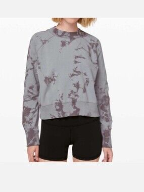 Lululemon Tie-Dye Crewneck Sweatshirt Gray Plum